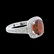 4.30CT NATURAL MALAYA GARNET 14K WHITE GOLD RING - 2
