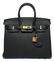 Hermes Black Clemence 25cm GHW Birkin Bag - 3