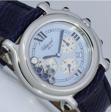 Chopard Happy Sport Model #288430: Chopard Happy Sport Model #288430 Bracelet : Blue Croc Dial : BLUE #J620