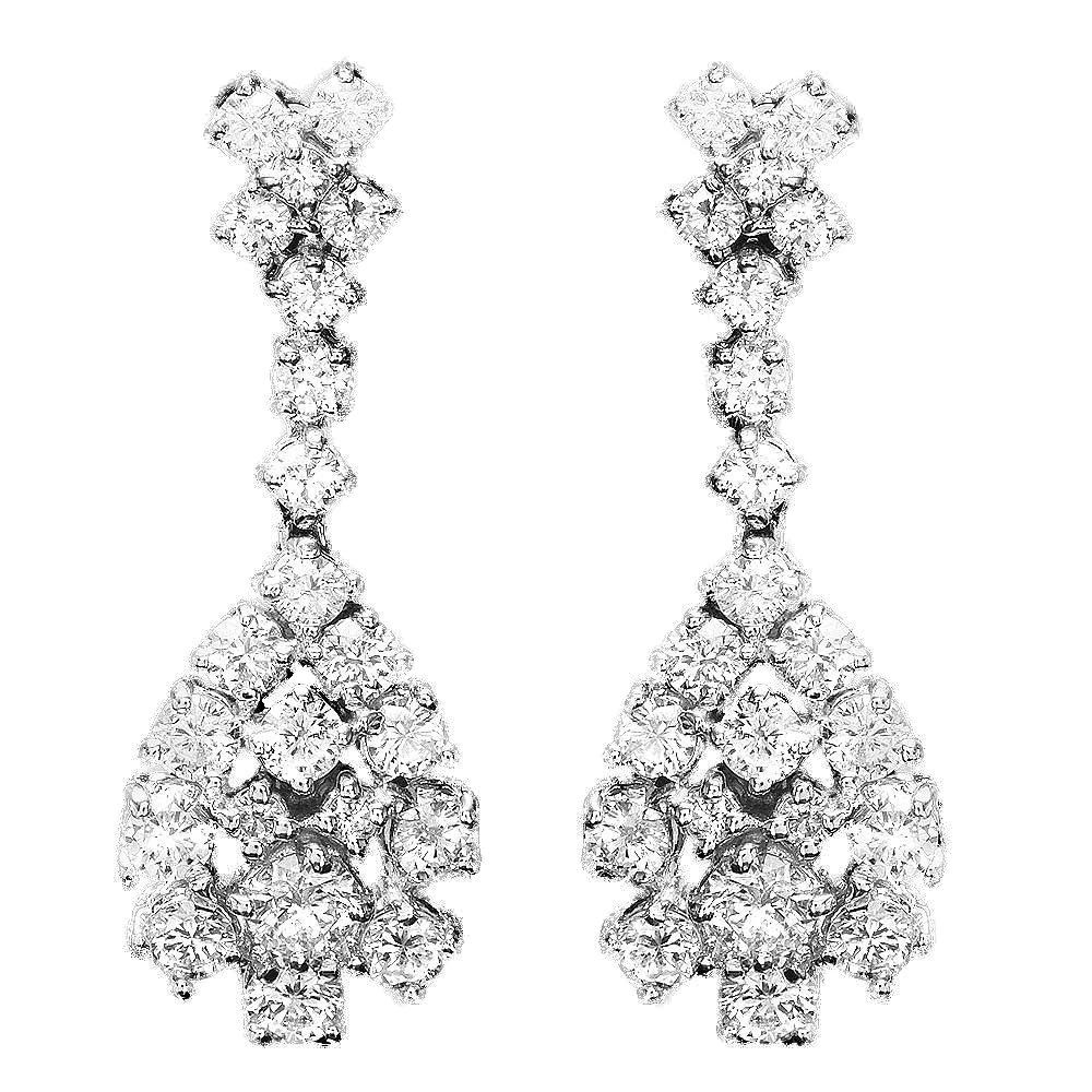 14k White Gold 2.86ct Diamond Earrings : : 14k White Gold / Total Item: 5.41 grams / Country Made: United States / / Main Stone: Diamond / Color: White / Carat Total: 2.86 / Treatment: None / Color Grade: G - H / Clarity: SI1 - SI2 / Cut: Ve