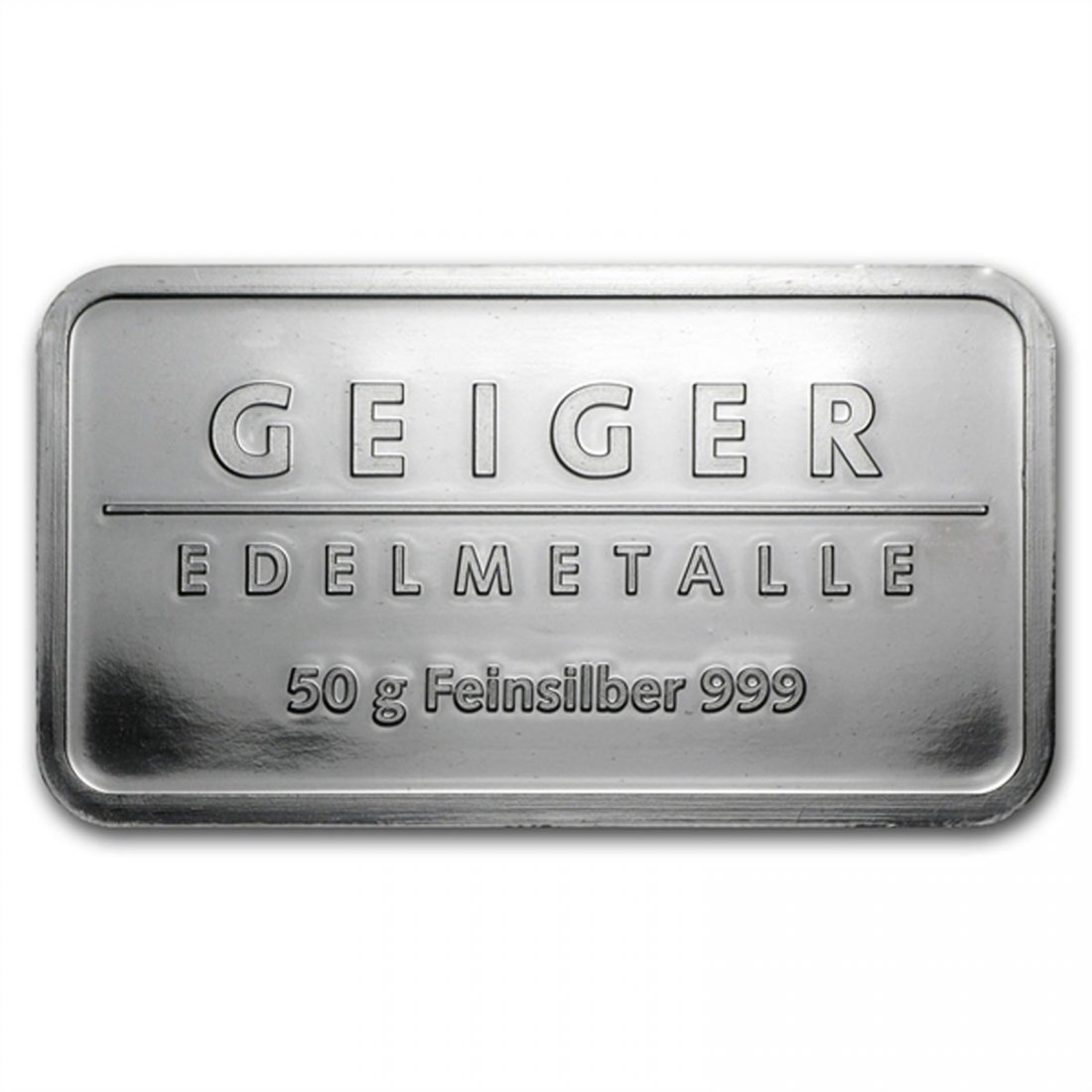 50 gram Geiger 'Security Line' Silver Bar .999 Fine: 50 gram Geiger 'Security Line' Silver Bar .999 Fine#78125V