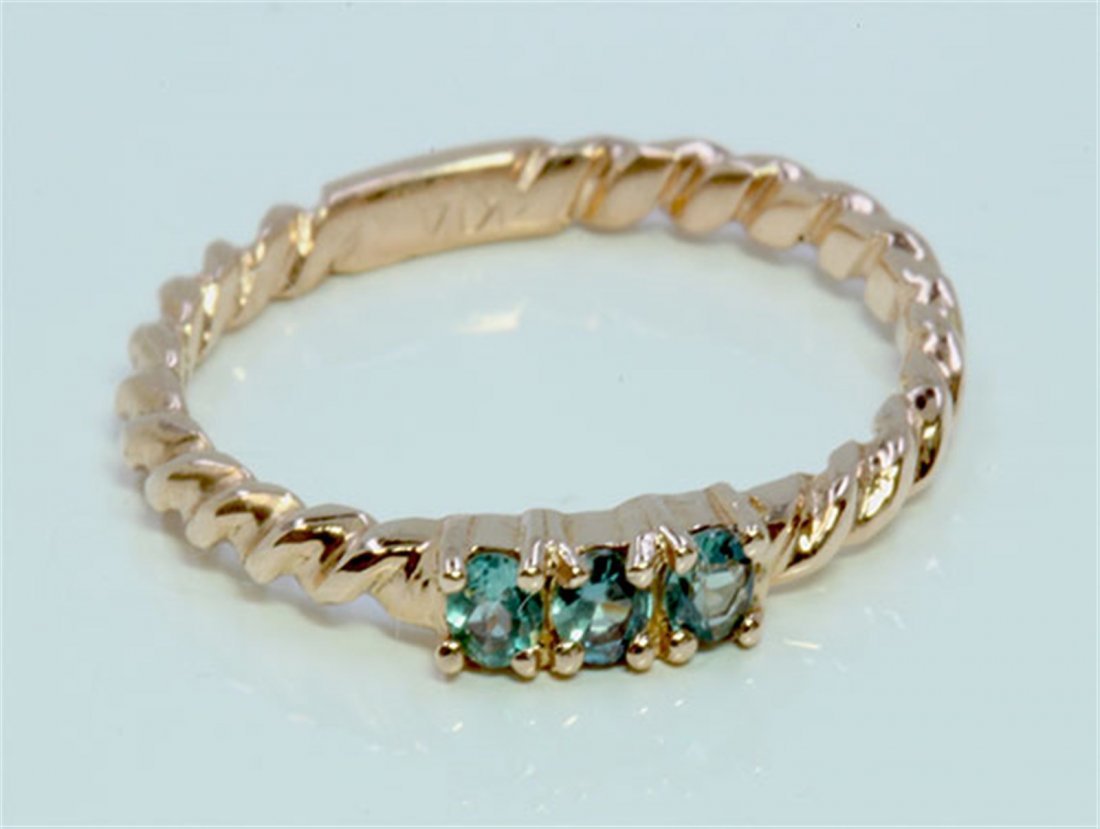 Alexandrite 0.10 ct Ring, 1.61 gram 14K Rose Gold: 14K R/G RING 1.61GRAM ,ALEXANDRITE 0.10CT,GVK10/16/14(3)