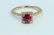 Natural Ruby 0.99ct Diamond 0.32ct