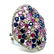 NATURAL CEYLON MIX SAPPHIRE 12.63CT / DIAMOND 0.65CT / - 2