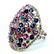 NATURAL CEYLON MIX SAPPHIRE 12.63CT / DIAMOND 0.65CT / - 3