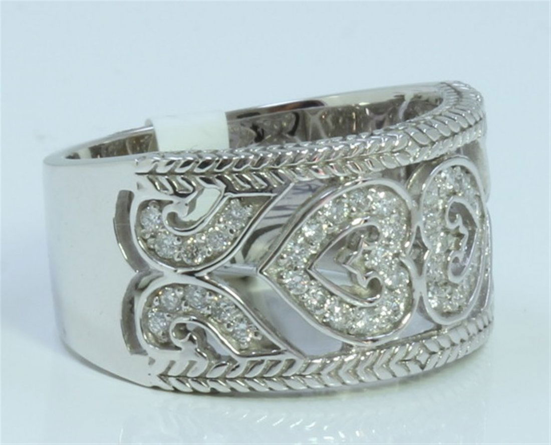 14K WHITE GOLD RING 8.01 GRAM  DIAMOND 0.44CT (1 of 3)