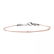 Sterling Silver Rose Gold Plated Mesh Embedded Thin CZ
