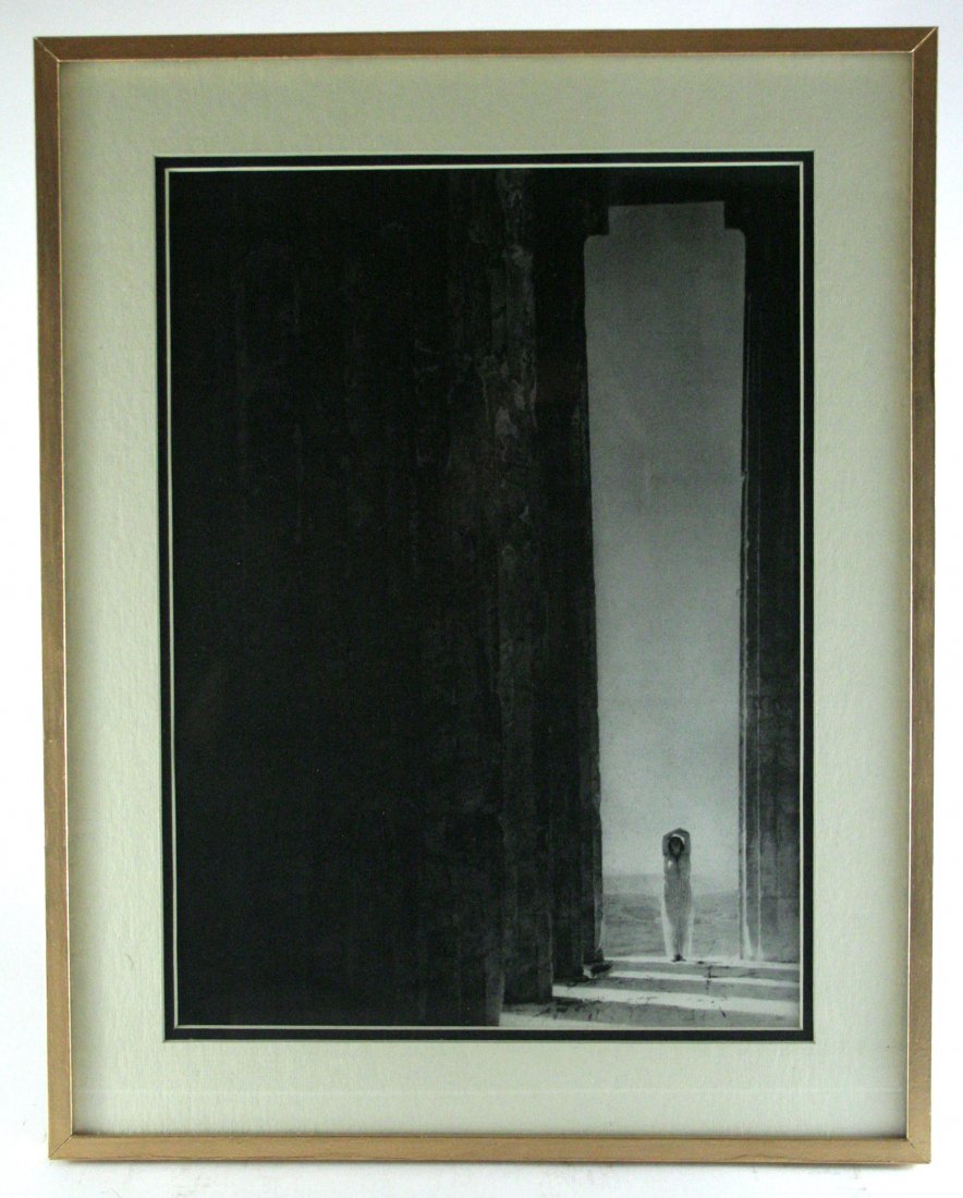Edward Steichen, Vintage photogravure: Isadora Duncan at the Portal of the Parthenon, Athens,1921 Vintage photogravure, after the original, printed Mid-20C. Image size 8 x 11 inches Overall size is 11 x 14 inches Professionally custom matt