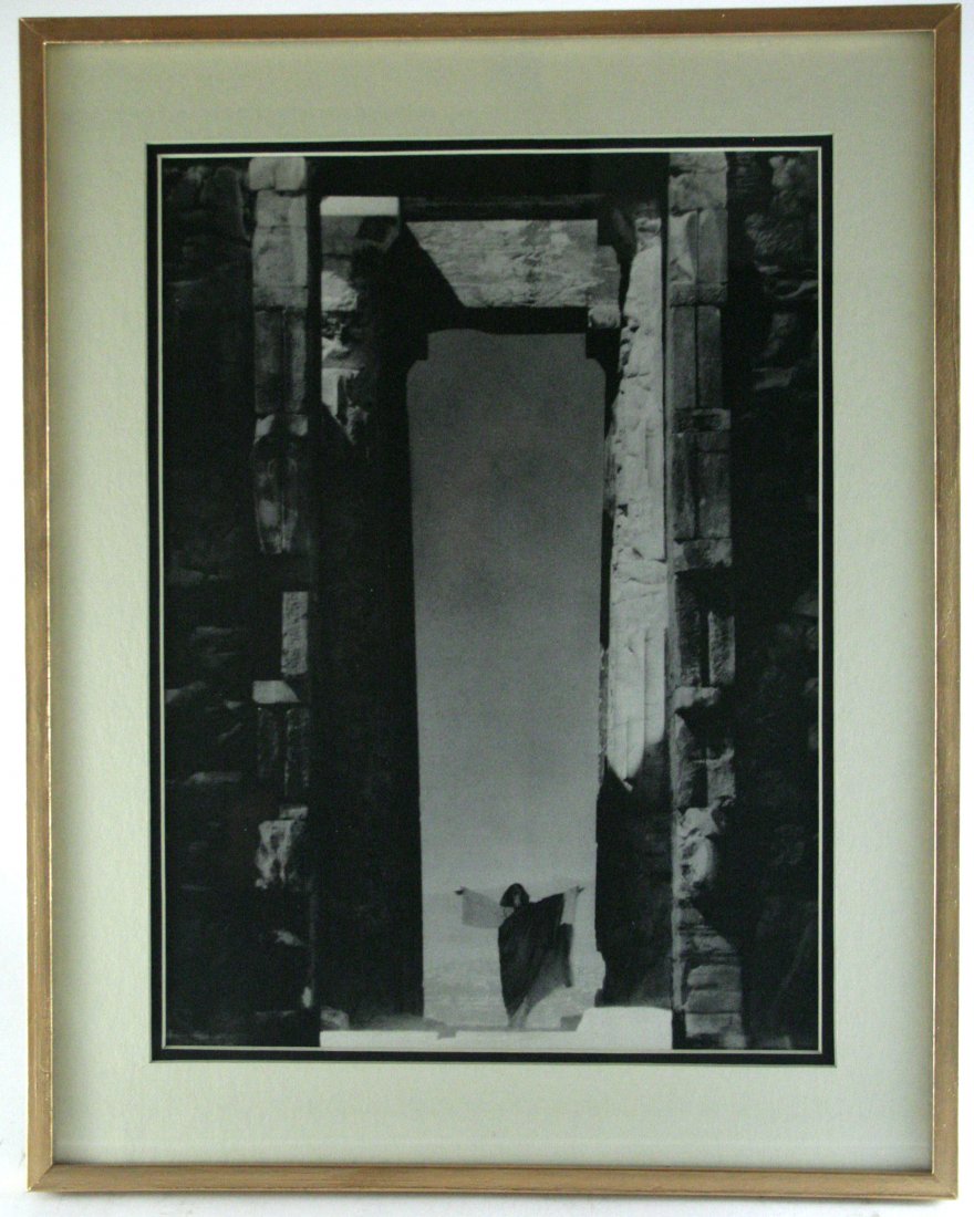 Edward Steichen, Vintage Photogravure: Isadora Duncan at the Portal of the Parthenon, Athens,1921 Vintage photogravure, after the original, printed Mid-20C. Image size 8 x 11 inches Overall size is 11 x 14 inches Professionally custom matt