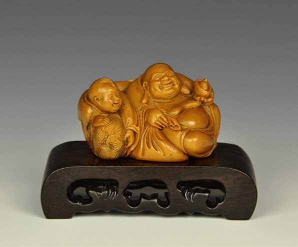 Chinese Shoushan stone Buddha (1 of 5)