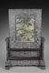 Chinese Zitan Wood Jade Inlaid "Phoenix" Table Scree - 2