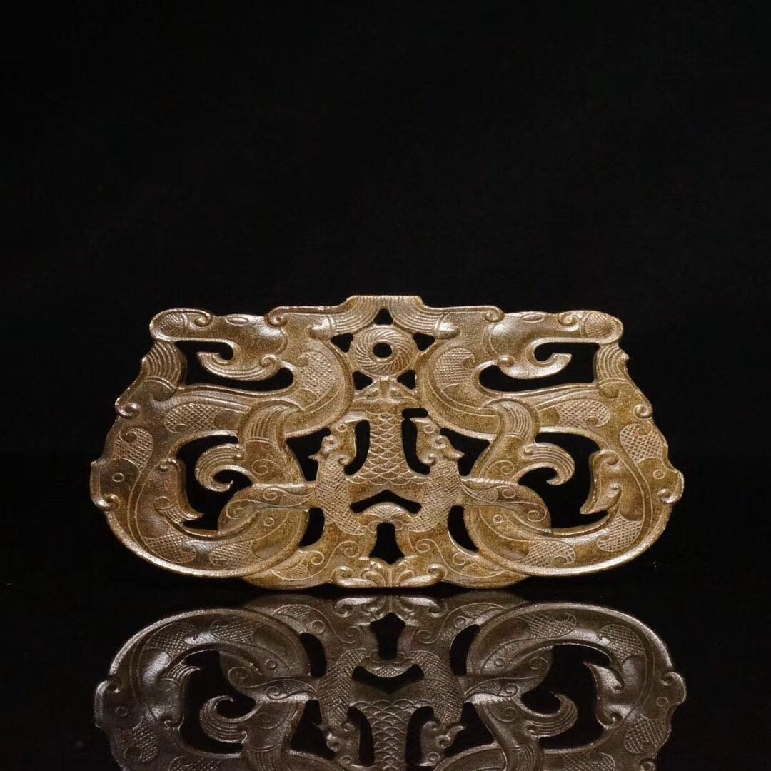 Chinese Qing Dynasty Hetian Jade Statue Dragon (1 of 7)