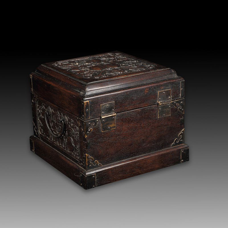 Large Chinese Carved  Wooden Box (1 of 6)