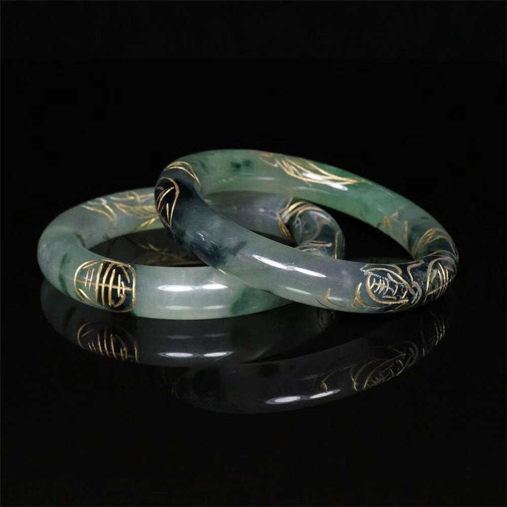 Pair of Chinese Jade Bracelets