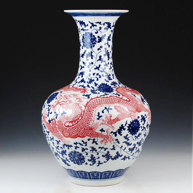 Oversized 19th c. Chinese porcelain vase (1 of 4)