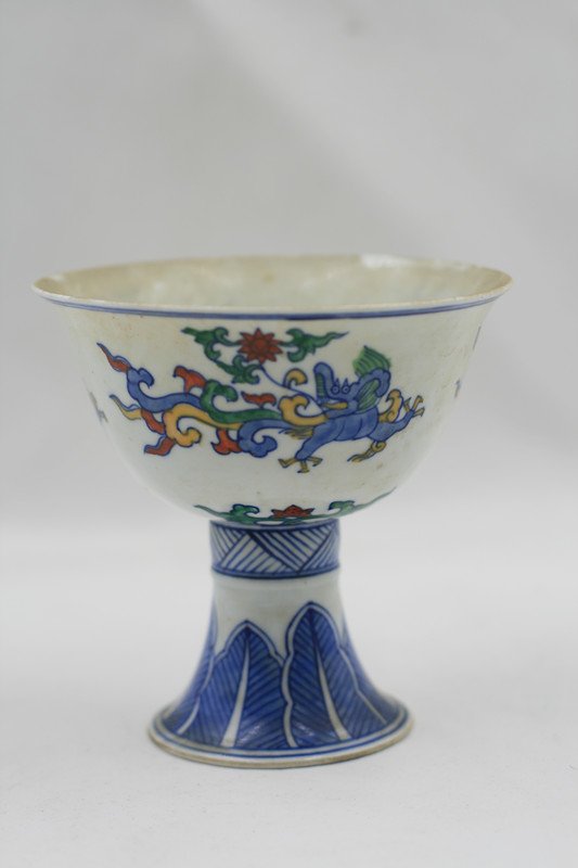 Ming dynasty style porcelain cup (1 of 4)