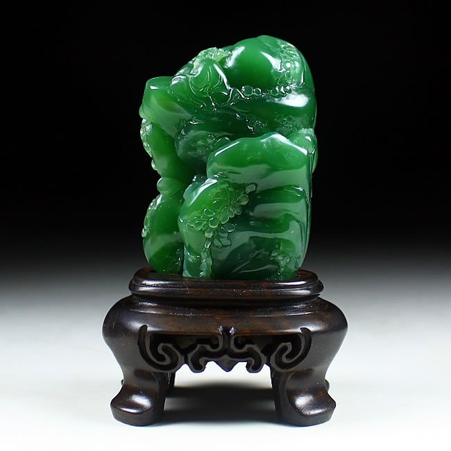 A Chinese Carved Jadeite Scenic Boulder (1 of 5)