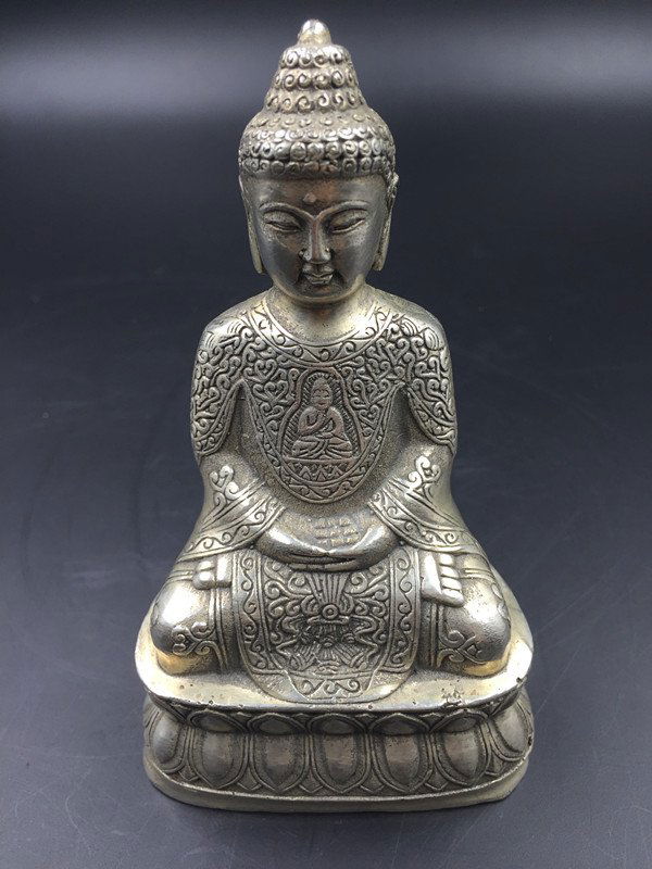 Large Tibetan Cloisonne Buddha Figure (1 of 5)