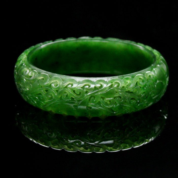 Chinese Green Jade Bracelet (1 of 1)