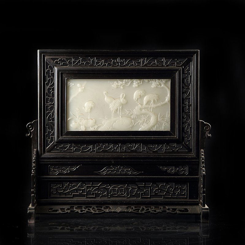 Red Sandalwood Hetian Jade Screen (1 of 3)