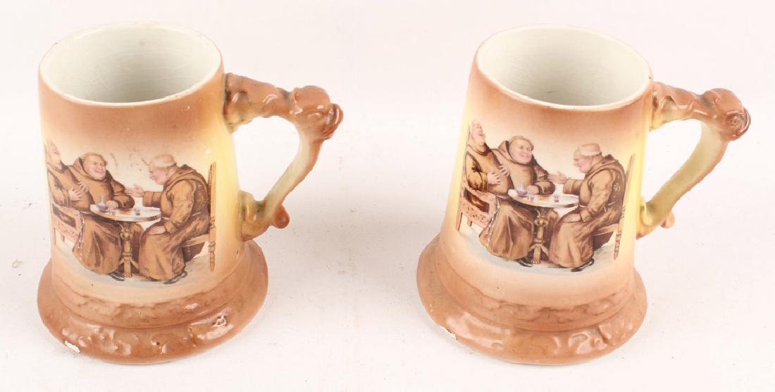 2 OWEN MINERVA GOLD MEDAL ST LOUIS FRIAR MUGS: 2 OWEN MINERVA GOLD MEDAL ST LOUIS FRIAR MUGS Two Owen Minerva Gold Medal St. Louis mugs with a friar motif. Shipping / Pickup: Buyer Pick Up, 3rd Party