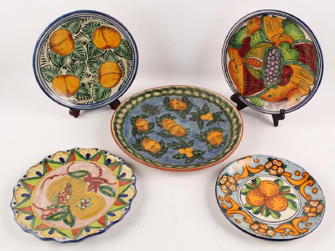 5 PAINTED DECORATIVE FRUIT DESIGN PLATES (1 of 5)