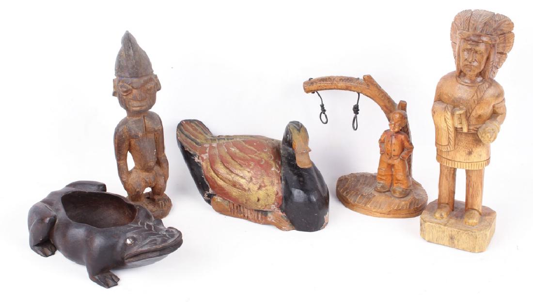 5 CARVED WOODEN SCULPTURES (1 of 3)