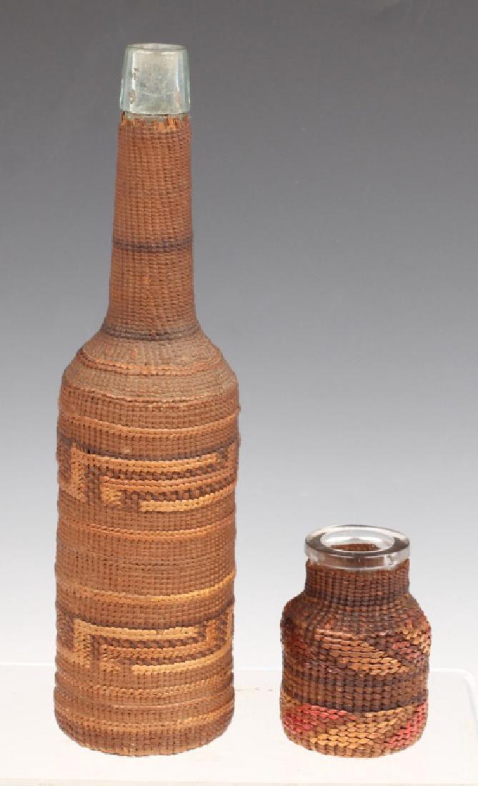 2 TLINGIT BASKETRY COVERED BOTTLES (1 of 8)