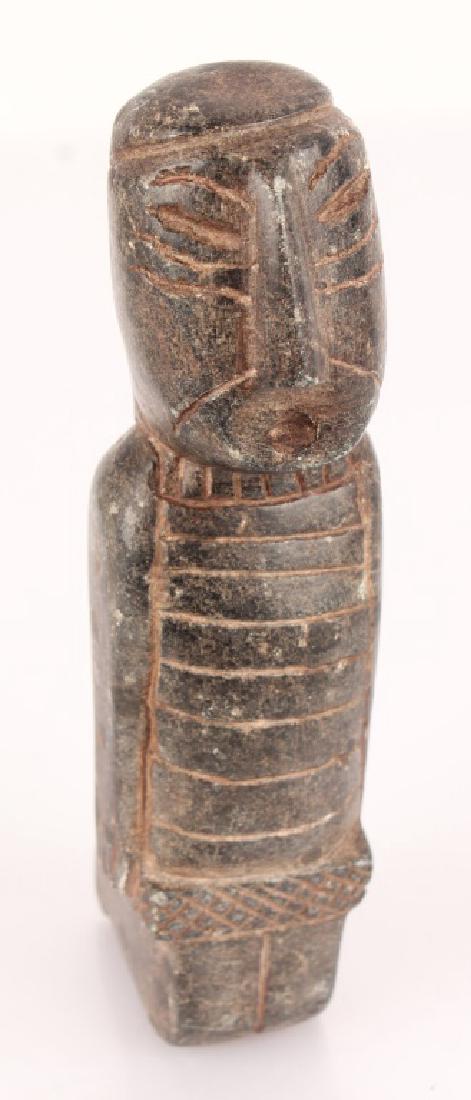 STONE CARVED PERU KNEELING MAN EFFIGY FIGURE (1 of 3)