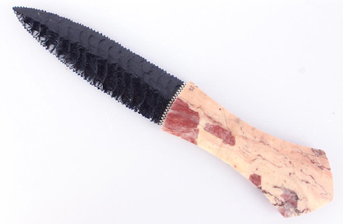 HANDCRAFTED DALE CANNON OBSIDIAN BLADE KNIFE (1 of 2)