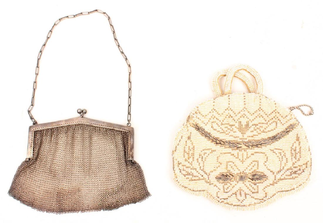 2 19TH CENTURY LADIES PURSES STERLING & BEADWORK (1 of 4)