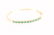 10K YELLOW GOLD LADIES EMERALD DIAMOND BRACELET