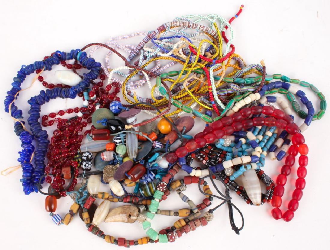 MIXED GLASS & STONE BEAD STRANDS (1 of 5)