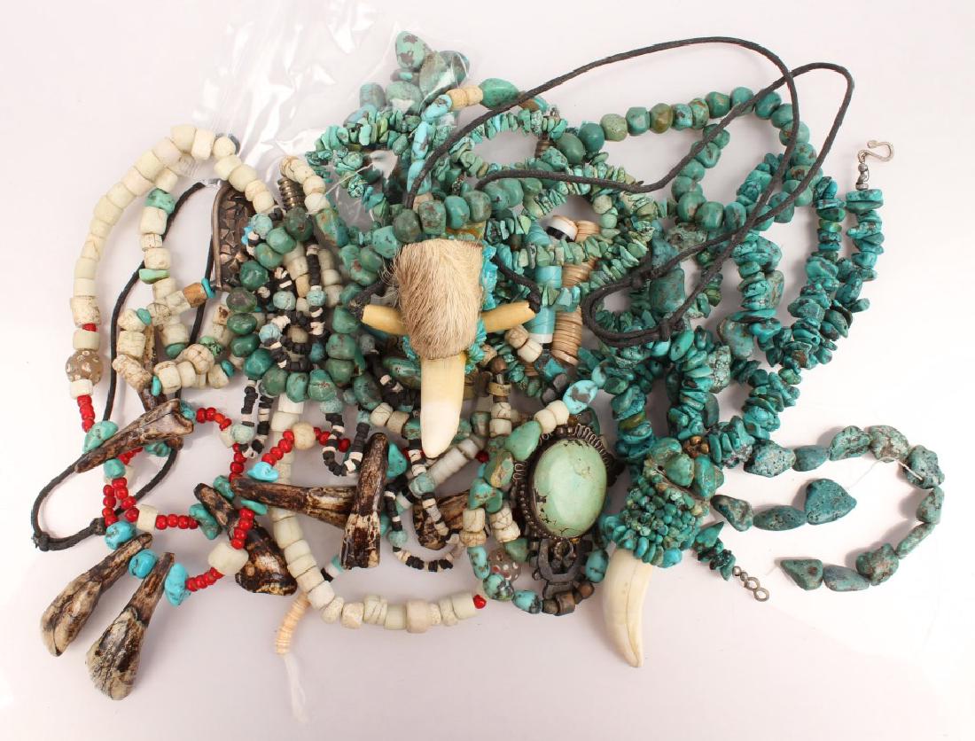 MIXED TURQUOISE & STONE BEAD STRANDS & NECKLACES (1 of 5)