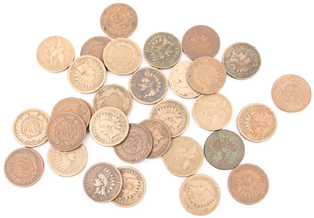 EARLY FLYING EAGLE INDIAN HEAD CENT COLLECTION (1 of 5)