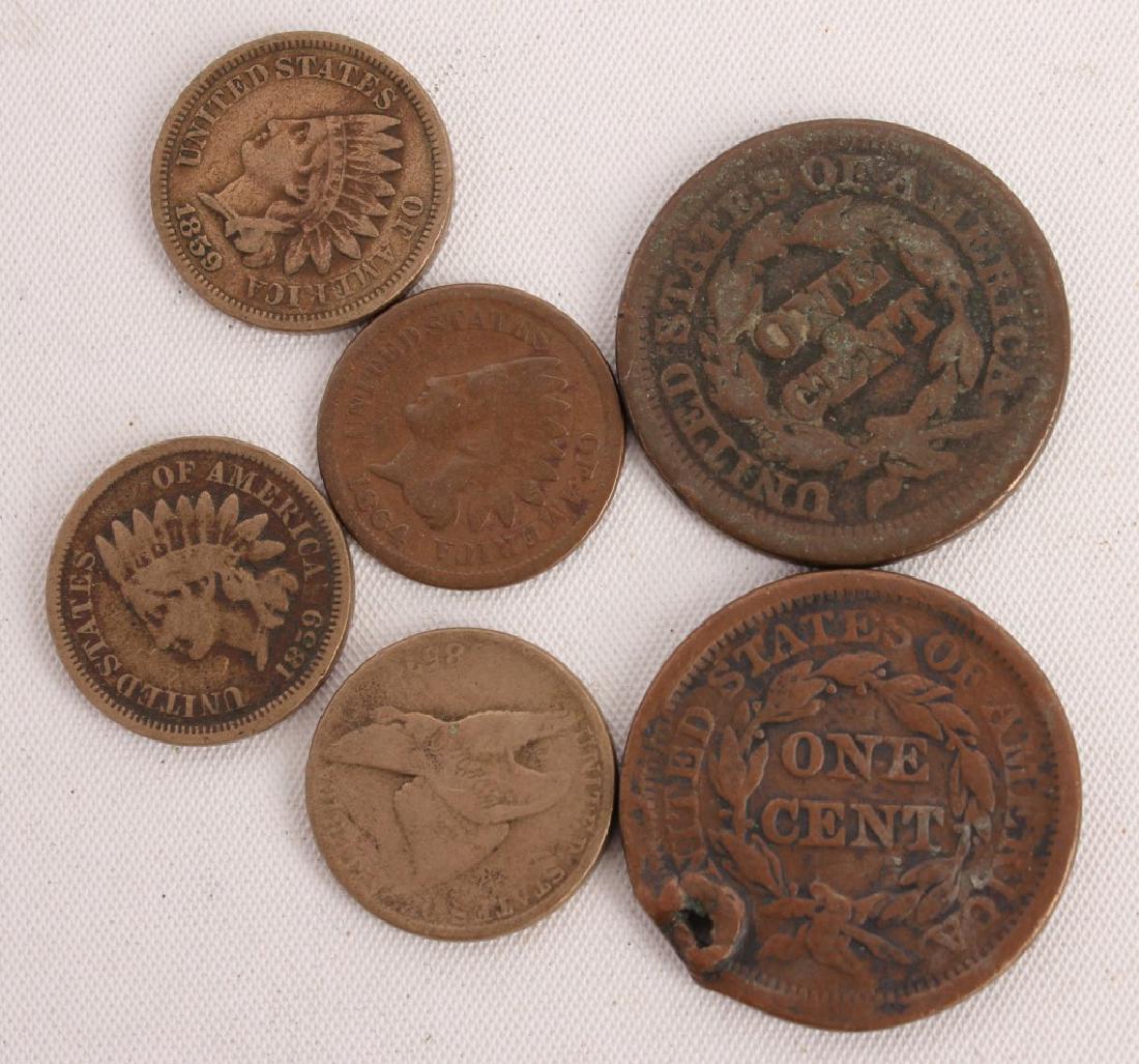 MIXED EARLY 1C LOT LARGE CENT FLYING EAGLE INDIAN (1 of 3)