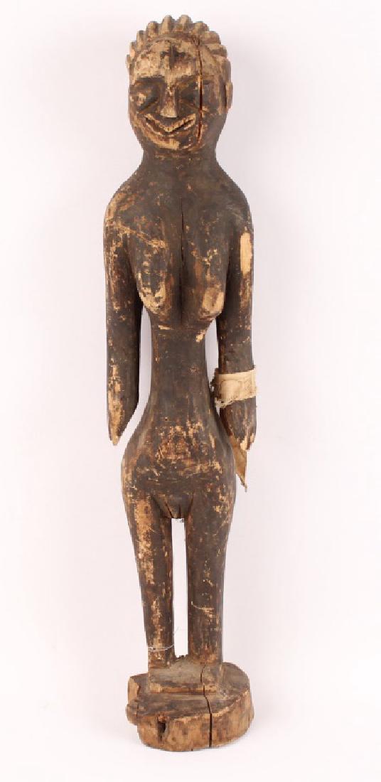 NIGERIAN IGALA CARVED WOODEN FERTILITY FIGURE (1 of 3)