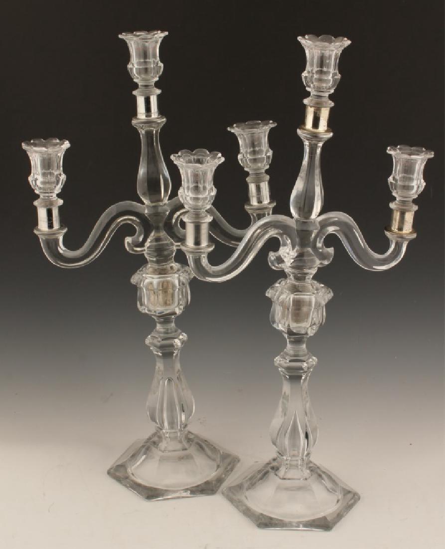 PAIR OF CRYSTAL CANDELABRAS (1 of 3)