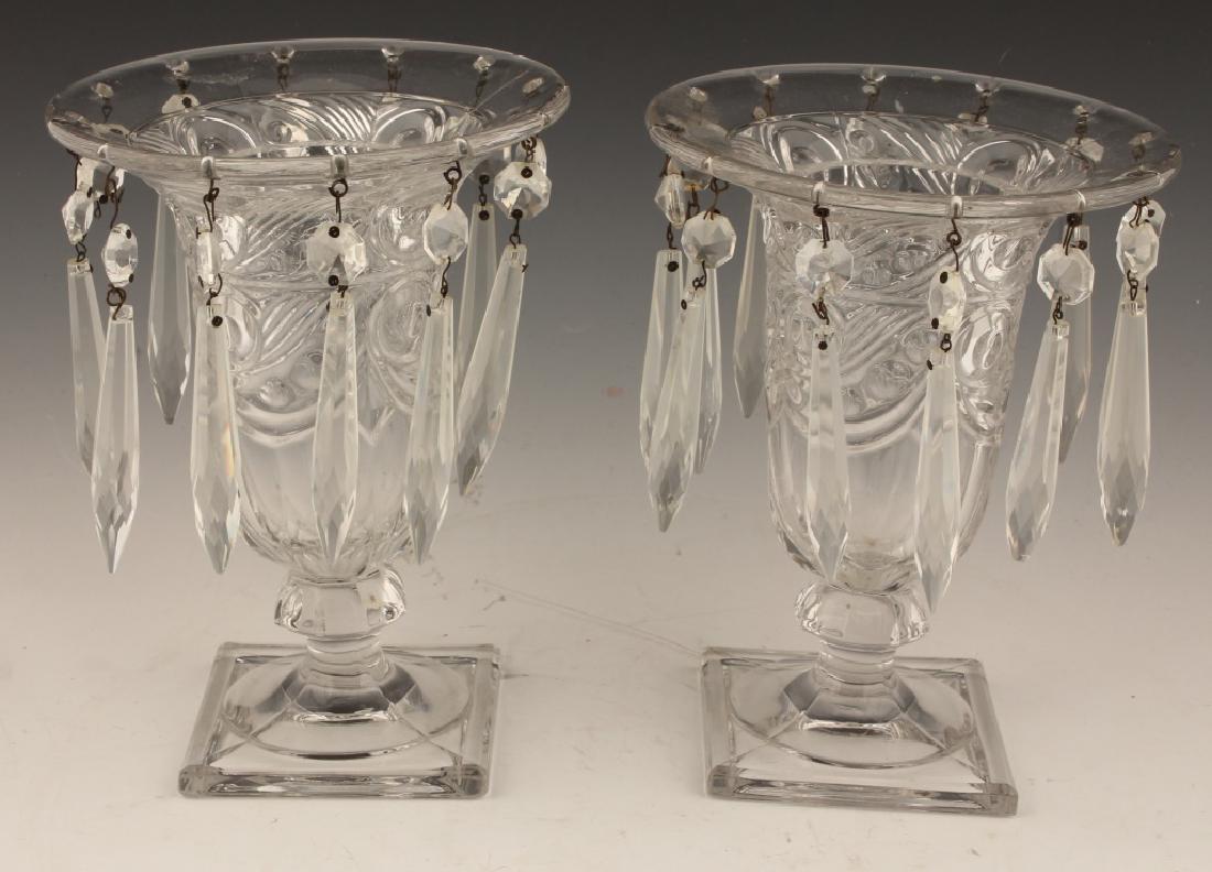 PAIR OF CRYSTAL TABLE LUSTERS (1 of 3)