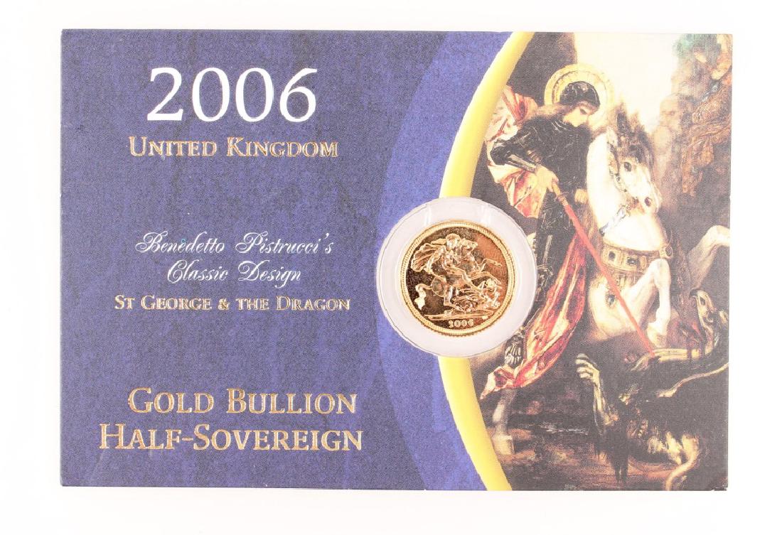 2006 HALF SOVEREIGN ST. GEORGE GOLD BULLION COIN (1 of 2)
