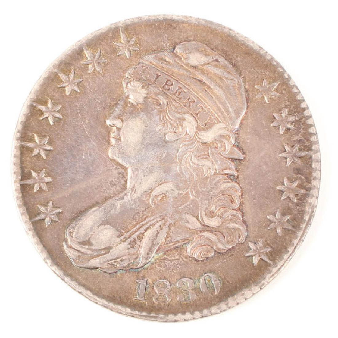 1830 UNITED STATES CAPPED BUST SILVER HALF DOLLAR (1 of 2)