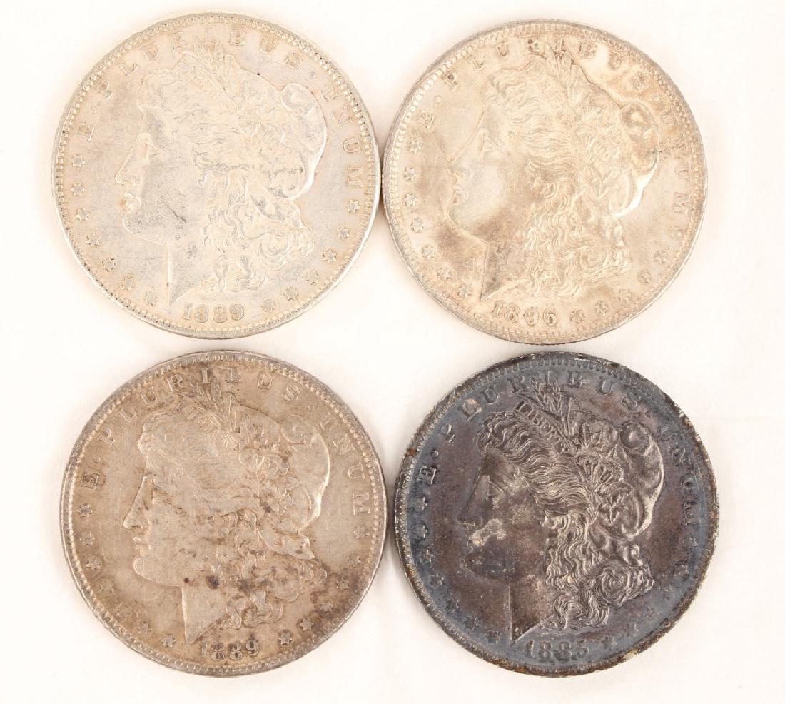 4 MORGAN 90% SILVER ONE DOLLAR COINS (1 of 10)