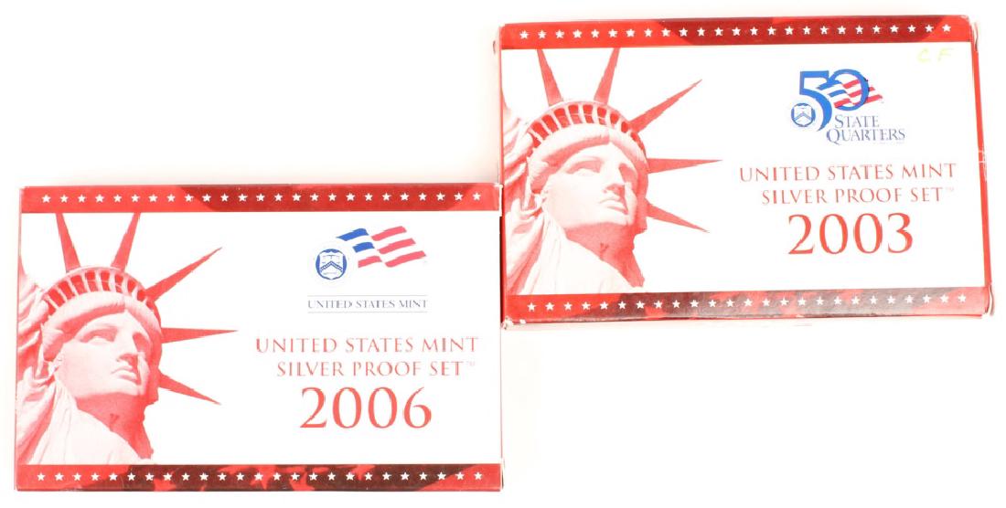 2003 & 2006 UNITED STATES MINT SILVER PROOF SETS (1 of 2)