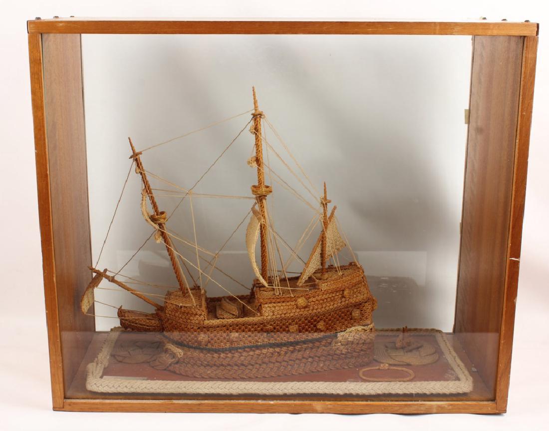 GUNNAR NILSON'S NAUTICAL ART KNOT SHIP IN DISPLAY (1 of 4)