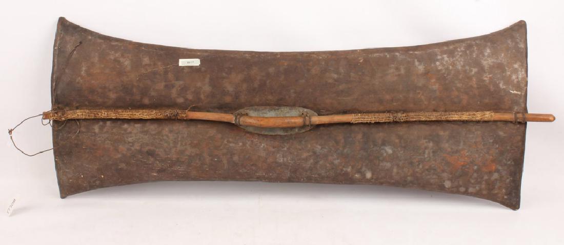 LARGE AFRICAN TRIBAL METAL SHIELD (1 of 4)