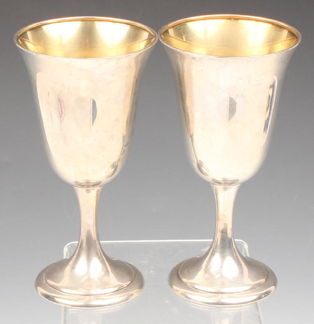2 ALVIN M197 STERLING SILVER GOLD WASH GOBLETS (1 of 4)