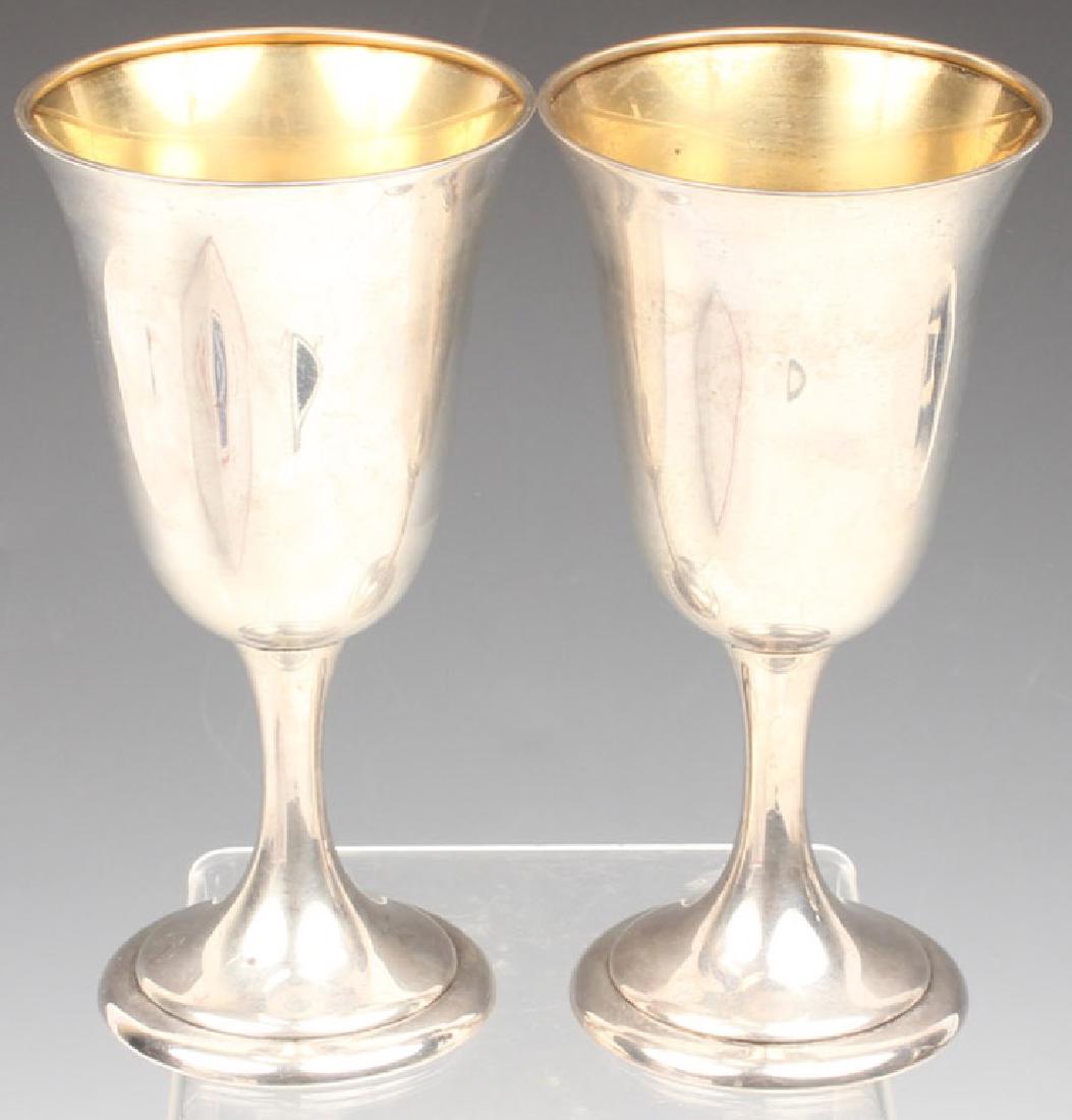 2 ALVIN M197 STERLING SILVER GOLD WASH GOBLETS (1 of 4)