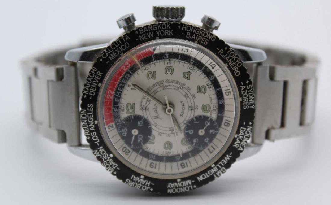 MENS MARCEL SPORT GMT CHRONOGRAPH SWISS WRISTWATCH (1 of 4)