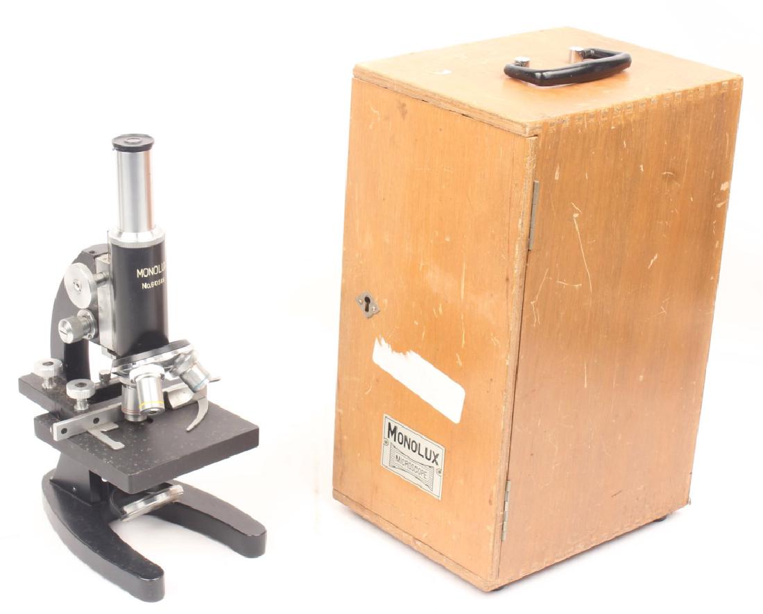 MONOLUX STANDARD NO. 40647 MICROSCOPE WITH BOX (1 of 4)