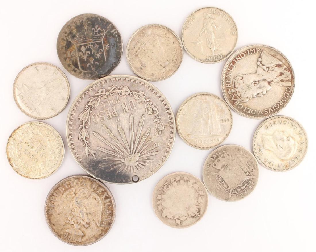 MIXED WORLD SILVER COINS (1 of 5)